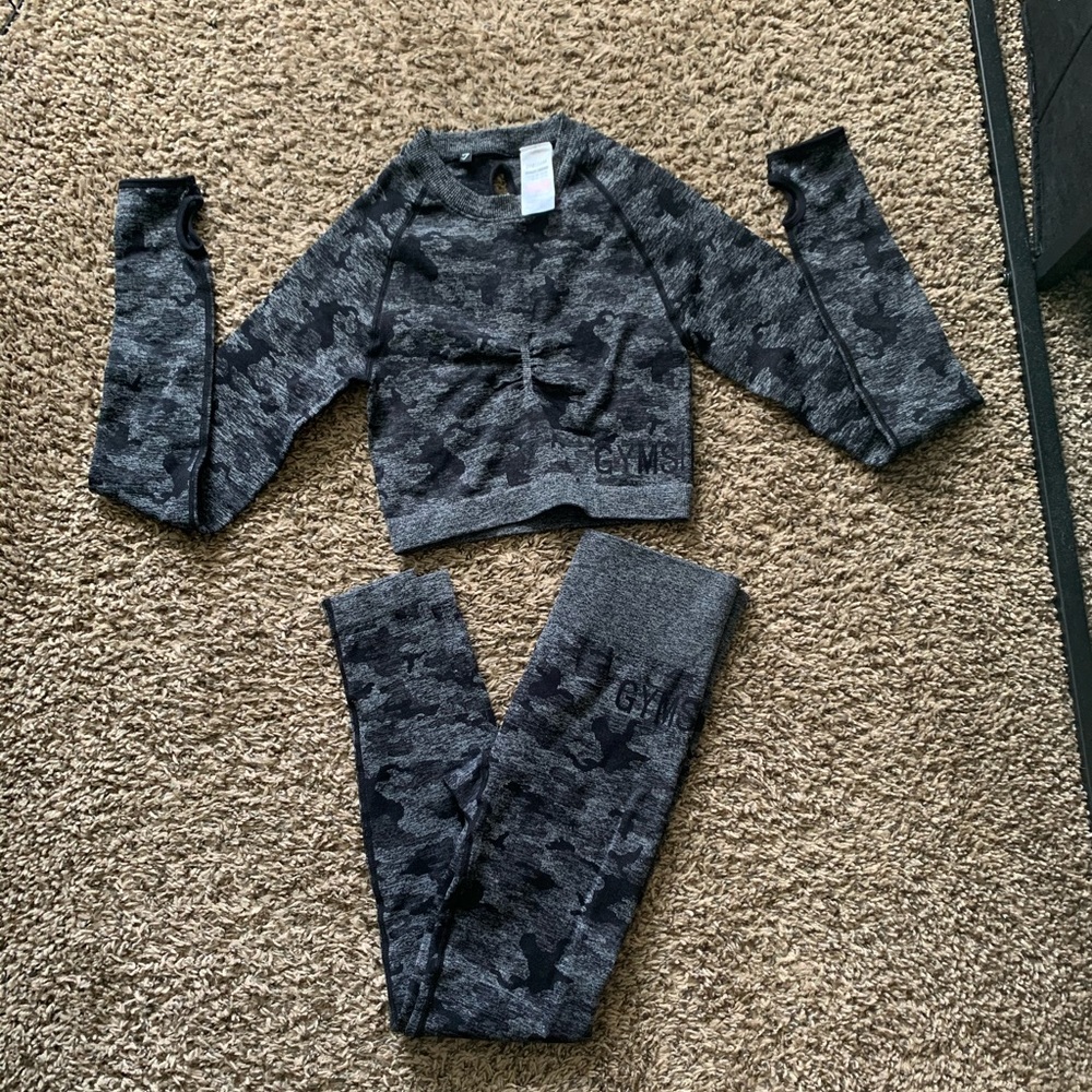 Gymshark Camo Top and Bottom Set